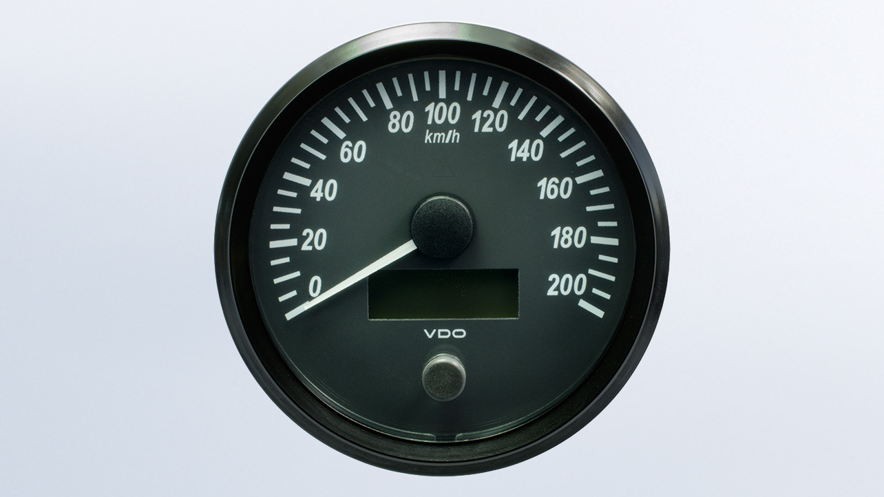 VDO SingleViu Tachometer 100mm  Meßbereich 0-200 km/h incl. Anschlusskabel