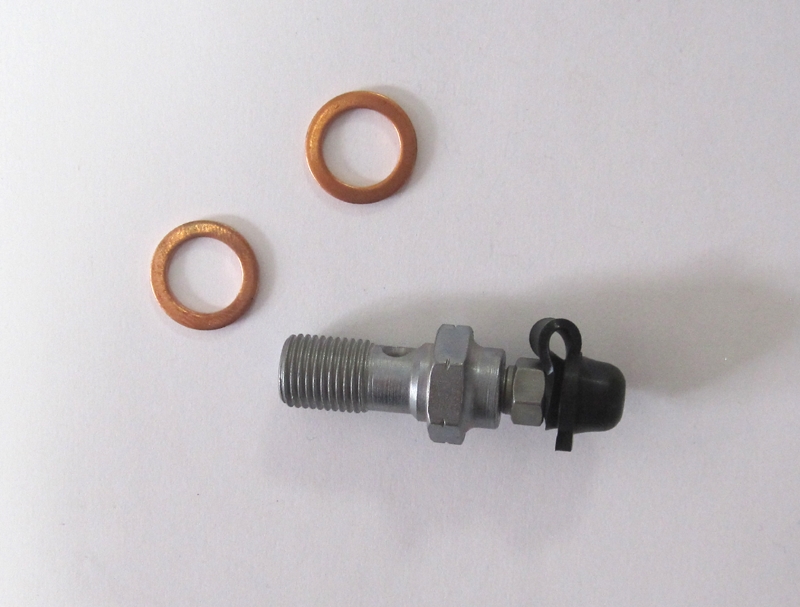 Hohlschraube M10x1 mit Entl.verz.  Schraube incl. Entlüfternippel.