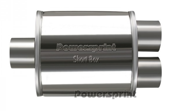 Powersprint Short Box Y-Führung Ø 60mm  oval Ø 63,5 mm auf 60 mm 370 mm Länge