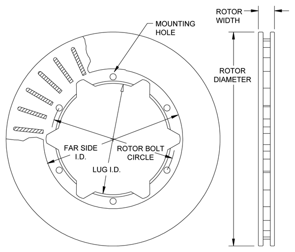 Wilwood Bremsscheibe Ultralite 30 Vane Rotor   innenbelüftet 260mm x19mm
