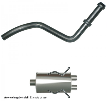 Powersprint Edelstahl Universalhalter für Schalldämpfer  zum Anschweißen