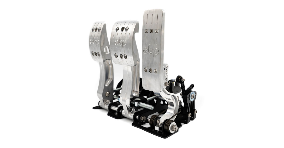 OBP Pedal Box Racing Series Pedal System  mit Wagebalken silber