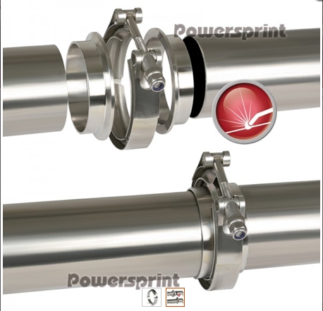 Powersprint T-Flansch (V-Band) Ø 101,6 mm