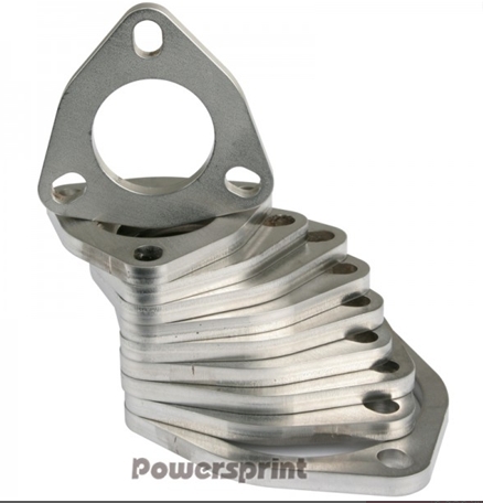 Powersprint Dreiecks-Flansch 3-Loch  65 mm Ø Rohrausschnitt