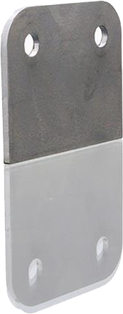 Schweisslasche Nr.7   40x50x2 (2x6mm Loch)  - Domex700