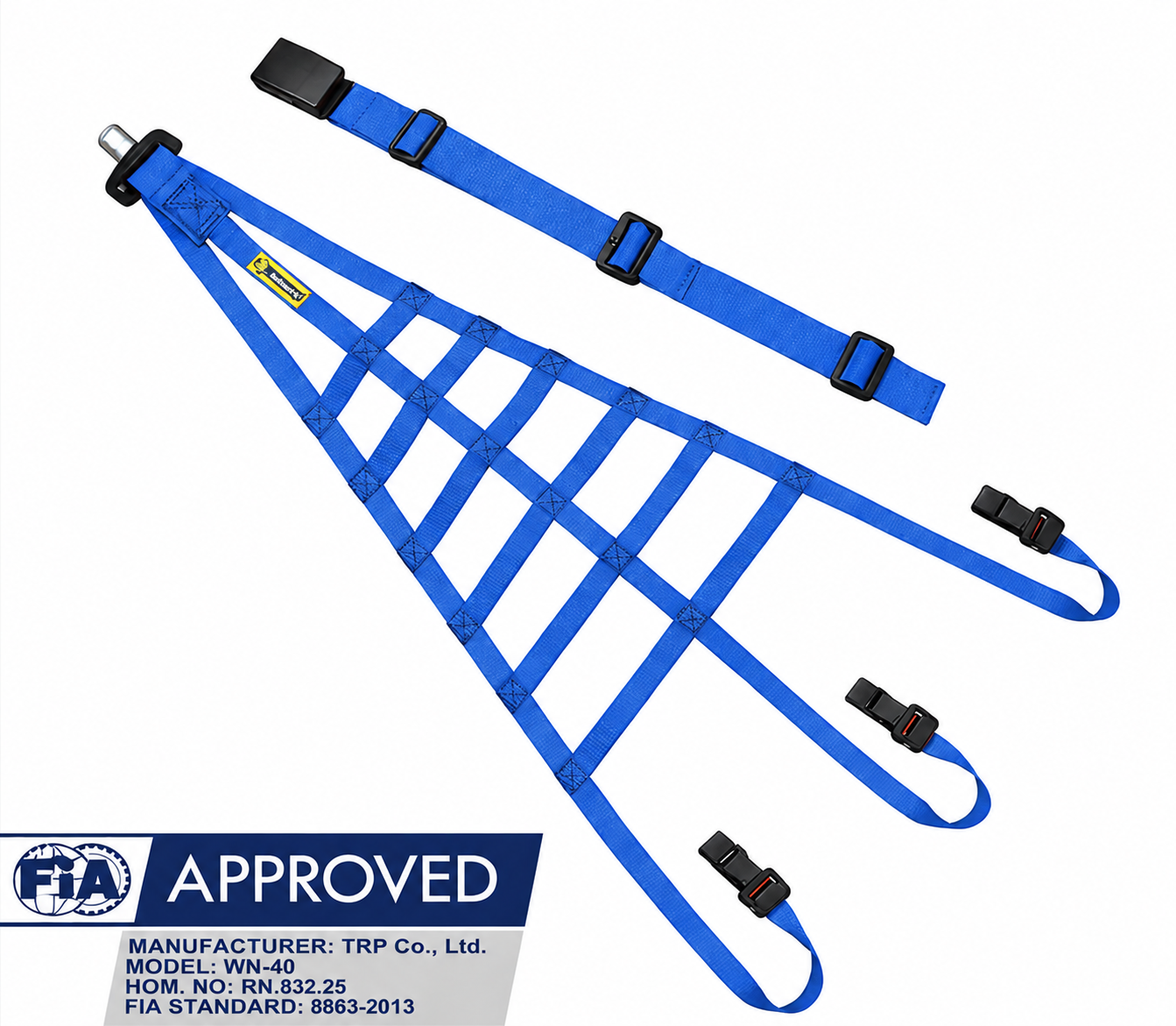Beltenick Fahrer Sicherheitsnetz blau FIA 8863-2013