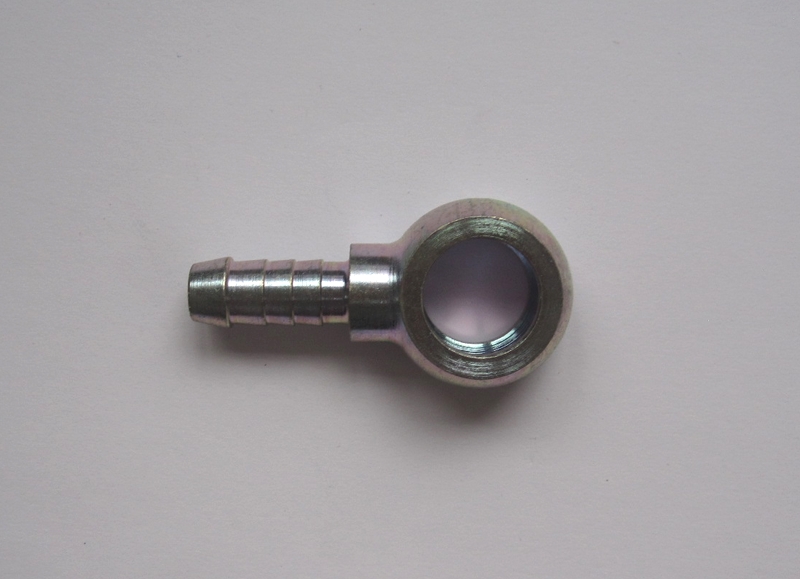 Stahl-Ringstück 8mm Schlauch  Bohrung 14mm Durchmesser