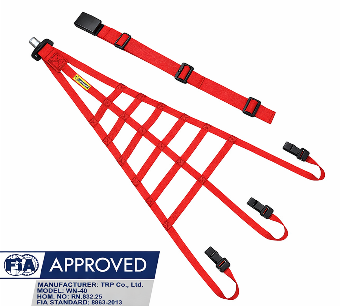 Beltenick Fahrer Sicherheitsnetz rot  FIA 8863-2013