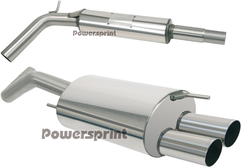 Powersprint Edelstahl Komplettanlage Ø 63 mm  VW Polo