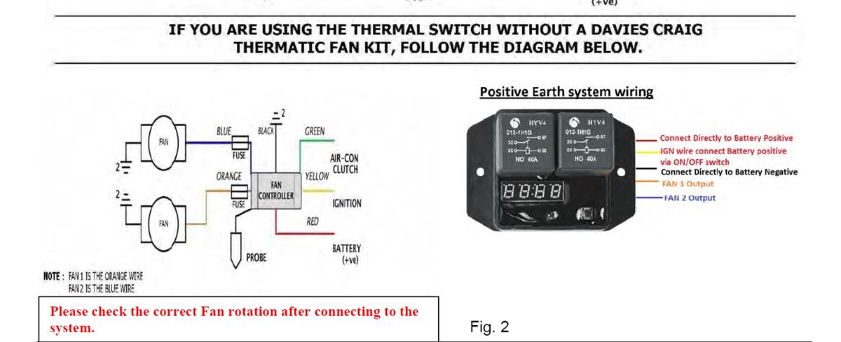 Thermoschalter für Wasserpumpe und Lüfter  301300134