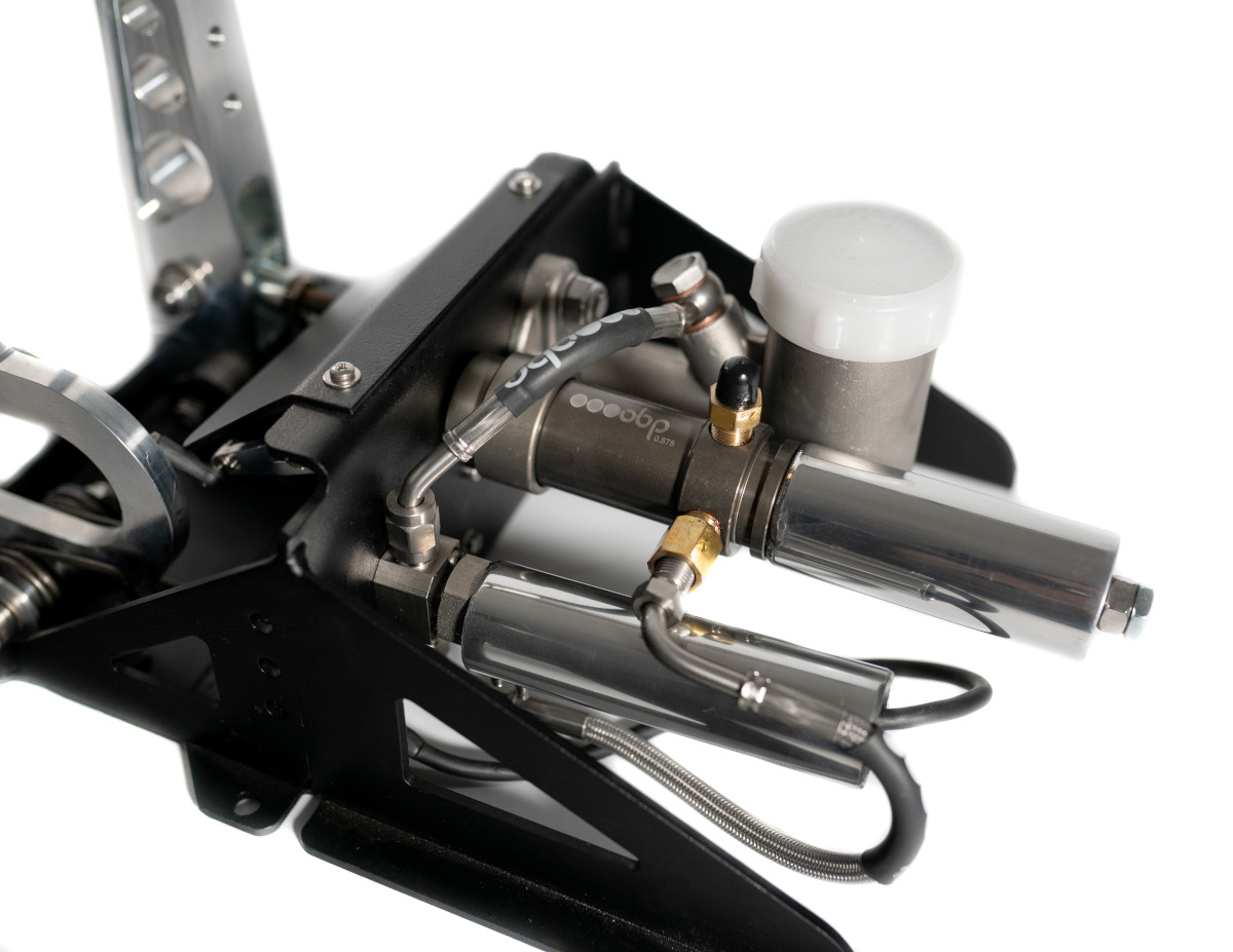OBP Sim Racing E Sport Pedalbox silber  2 Pedale, incl. hydraulischer Bremse