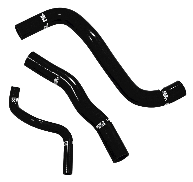 Samco Mitsubishi FTO GPX Mivec/GR Non-Mivec DE3A/6A12 -   3-teiliges Kühlwasser-Schlauchkit schwarz