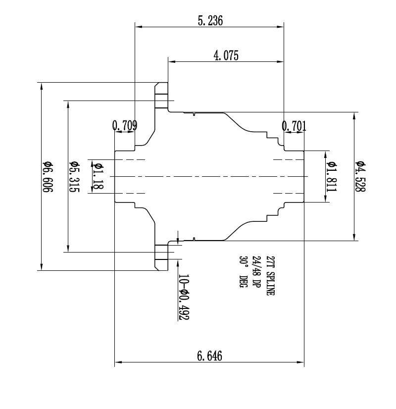image, technical drawing, dimensioned, machining, hub
