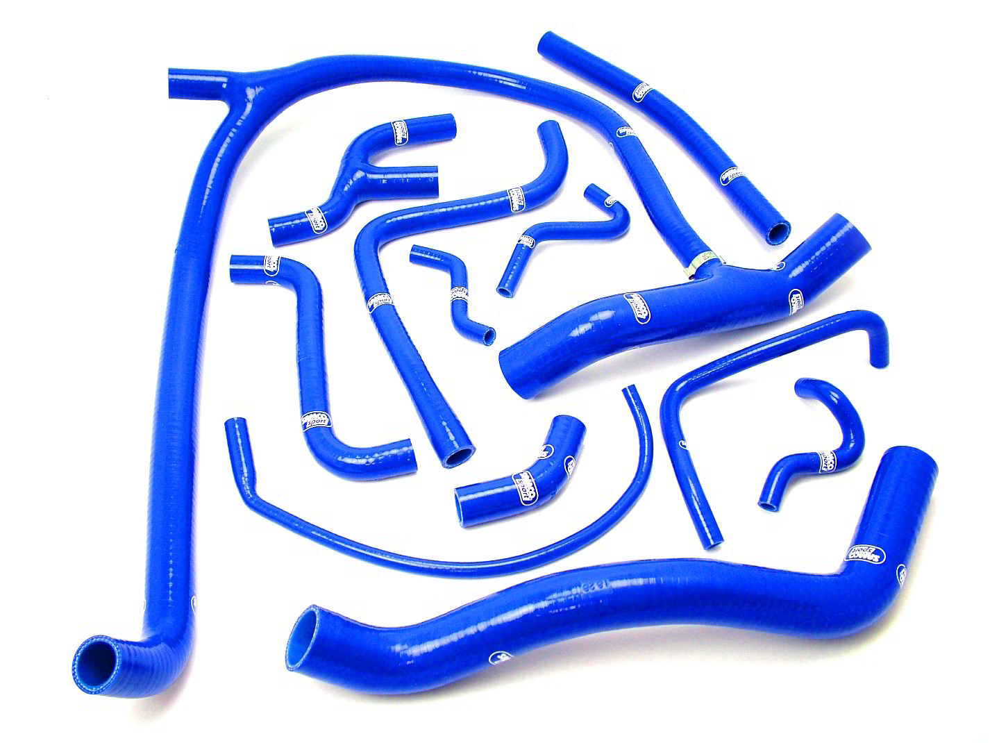 Samco Lotus Elan M-100 1989-1995   13-teiliges Kühlwasser-Schlauchkit blau