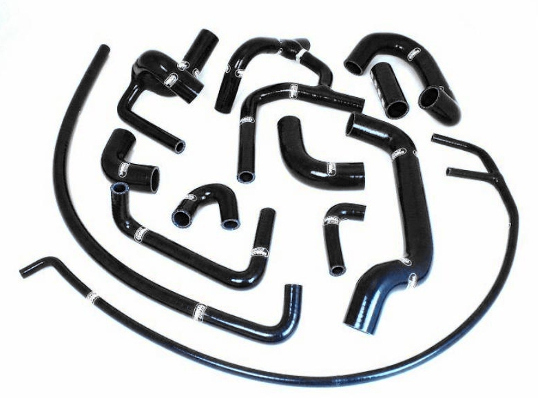 Samco Lotus Elise Series 1 RH/Drive 9/1996-1998   13-teiliges Kühlwasser-Schlauchkit schwarz