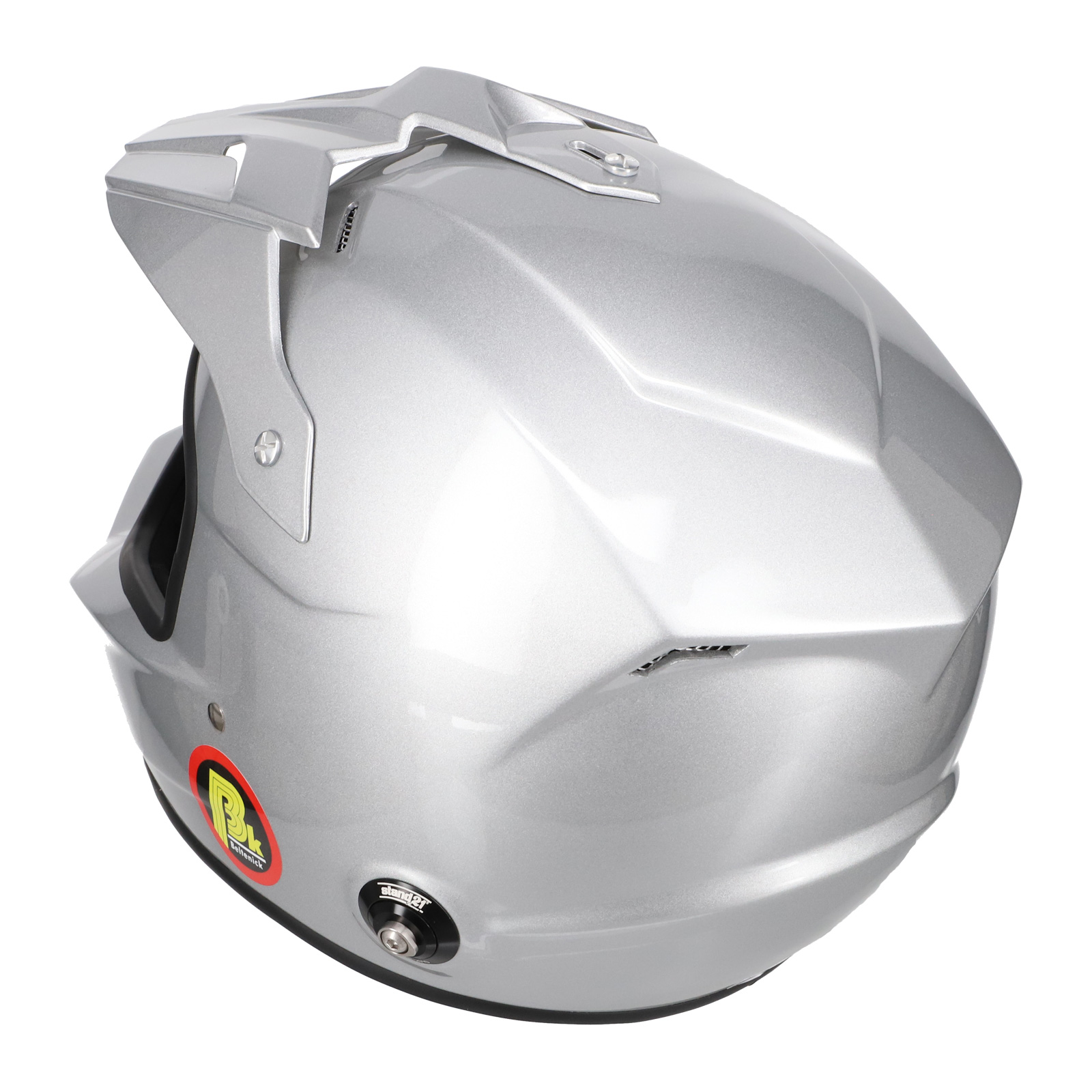 Beltenick FIA Cross Helm silber mit Hans Clips FIA 8859-2015 / FIA 8859-2024