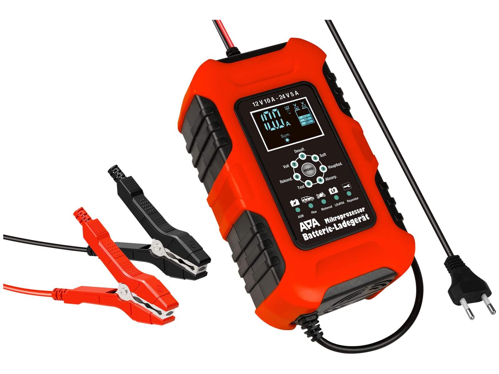 APA Batterieladegerät EVO 10 Lithium, 12/24 Volt, 10 Ampere  Lithium Battery Smart Charger