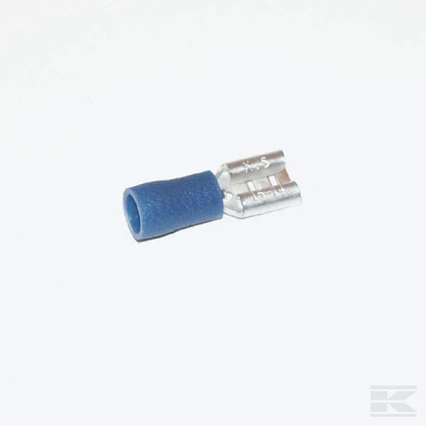 Flachsteckerhülse rot 6.3mm  0,5-1,0 mm²
