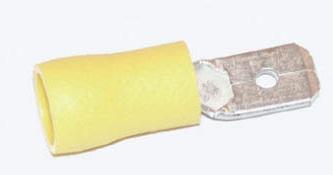 Flachstecker gelb 6.3mm  4,0-6,0 mm²