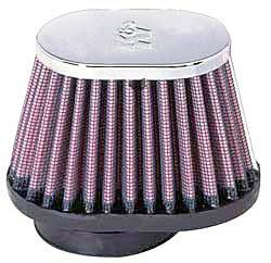 K&N Universalluftfilter, 51mm Flansch  Oval Konisch, 102x76 76x51 70lg
