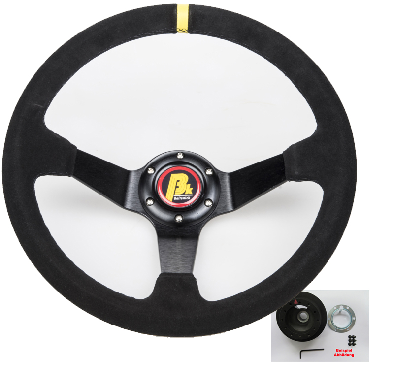 Beltenick Sportlenkrad Rallye 350mm 95mm geschüsselt mit E36 Airbag Nabe (M3) A2011