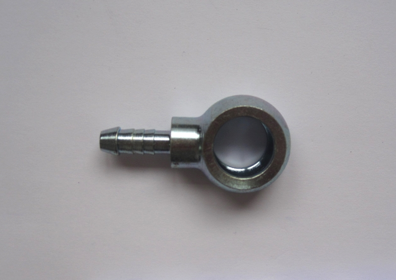Stahl-Ringstück 6mm Schlauch  Bohrung 14mm Durchmesser