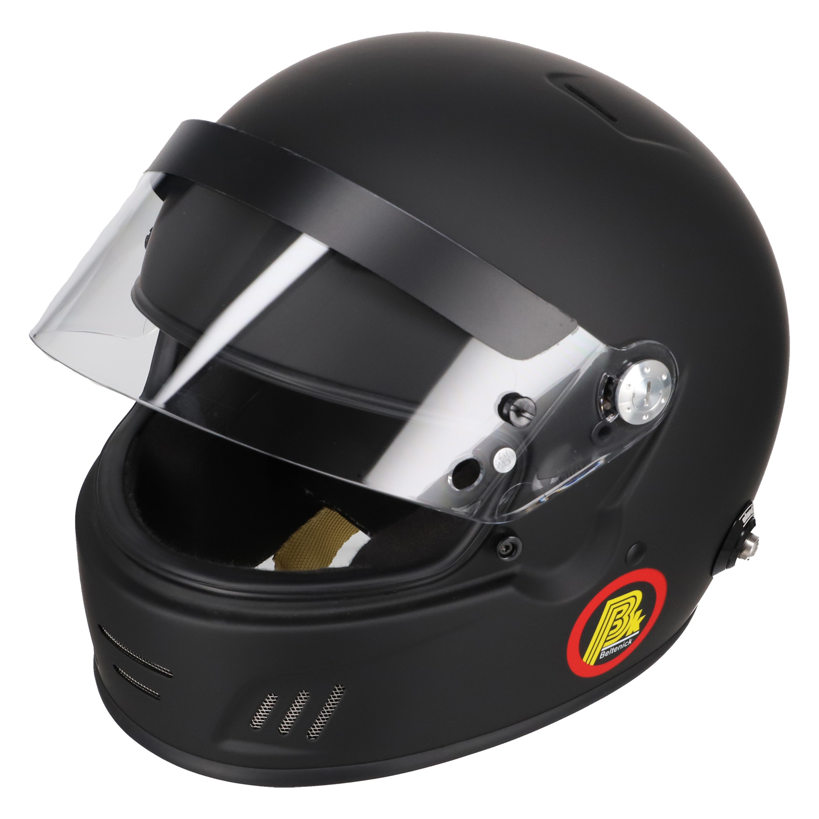 Beltenick FF Racing Integralhelm schwarz FIA 8859-2015 mit HANS-Clips