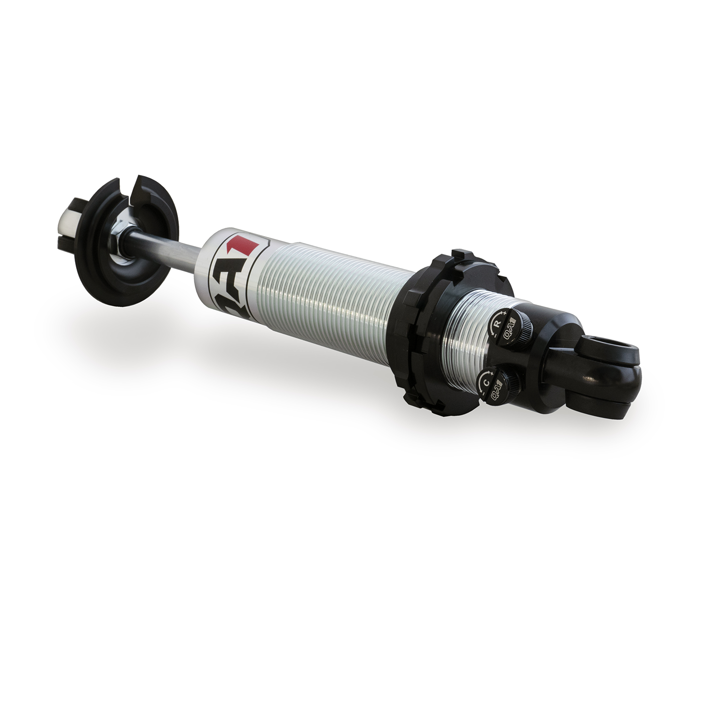 QA1 Aluminium Rennsport-Stoßdämpfer 495/343 mm – Zug- & Druckstufe  separat einstellbar - für 63,5mm Feder,1/2" Uniball beidseitig
