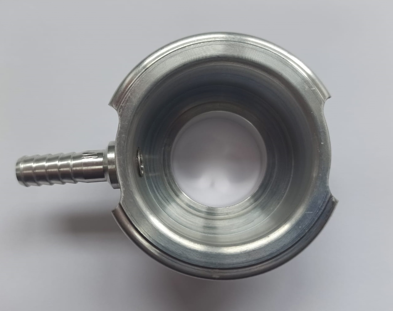 OBP Kühlerdeckelflansch 41mm  Überlaufrohr 8,00mm CNC gefräst (billet aluminium)