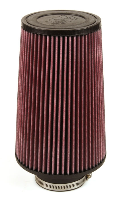 K&N Universalluftfilter, 76mm Flansch  Konische Rundform 152x121 228lg