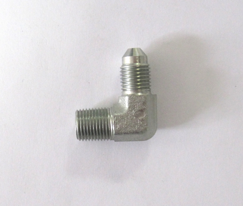 Adapter JIC-NPT90°  1/8x27 NPTF zu 3/8x24 JIC