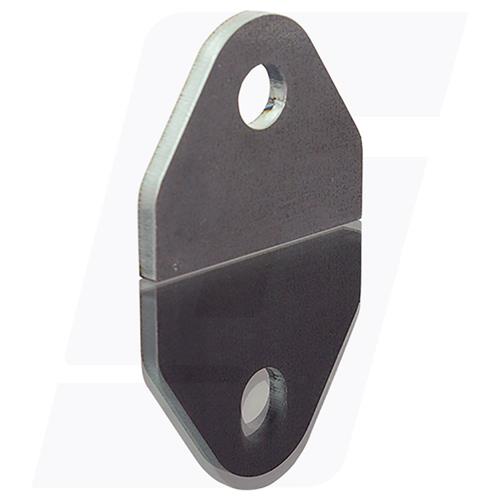 Metallhalter, Scharnierplatte, Montageplatte, Bohrloch, Stahlscheibe