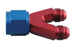 Y-Reduzieradapter Aluminium  1x D-08, 2x D-06