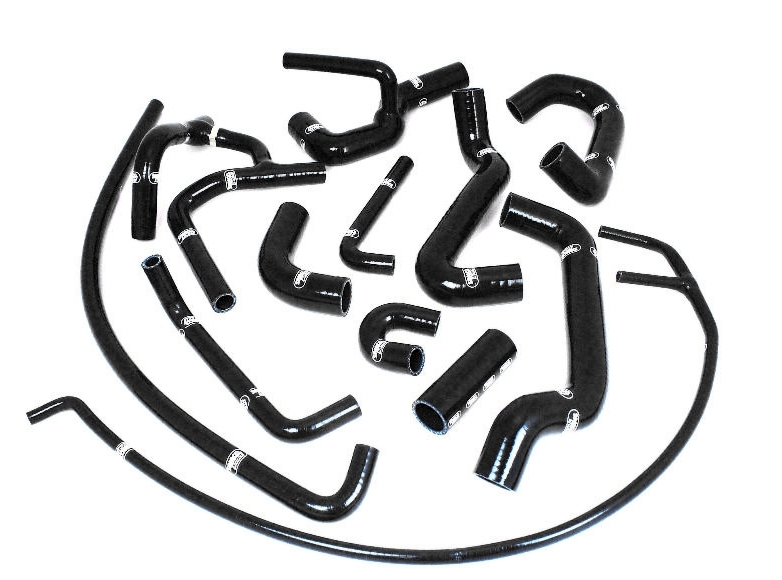 Samco Lotus Elise Series 1 LH/Drive 1998-2001   13-teiliges Kühlwasser-Schlauchkit schwarz