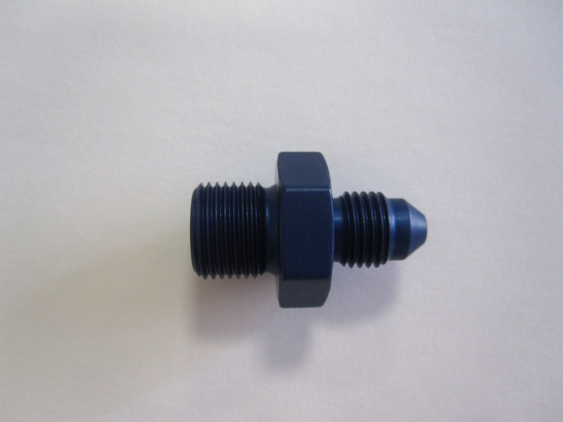 Aluadapter JIC/DIN 03AN, Dash 3 (3/8x24 UNF)  / M12x1,0