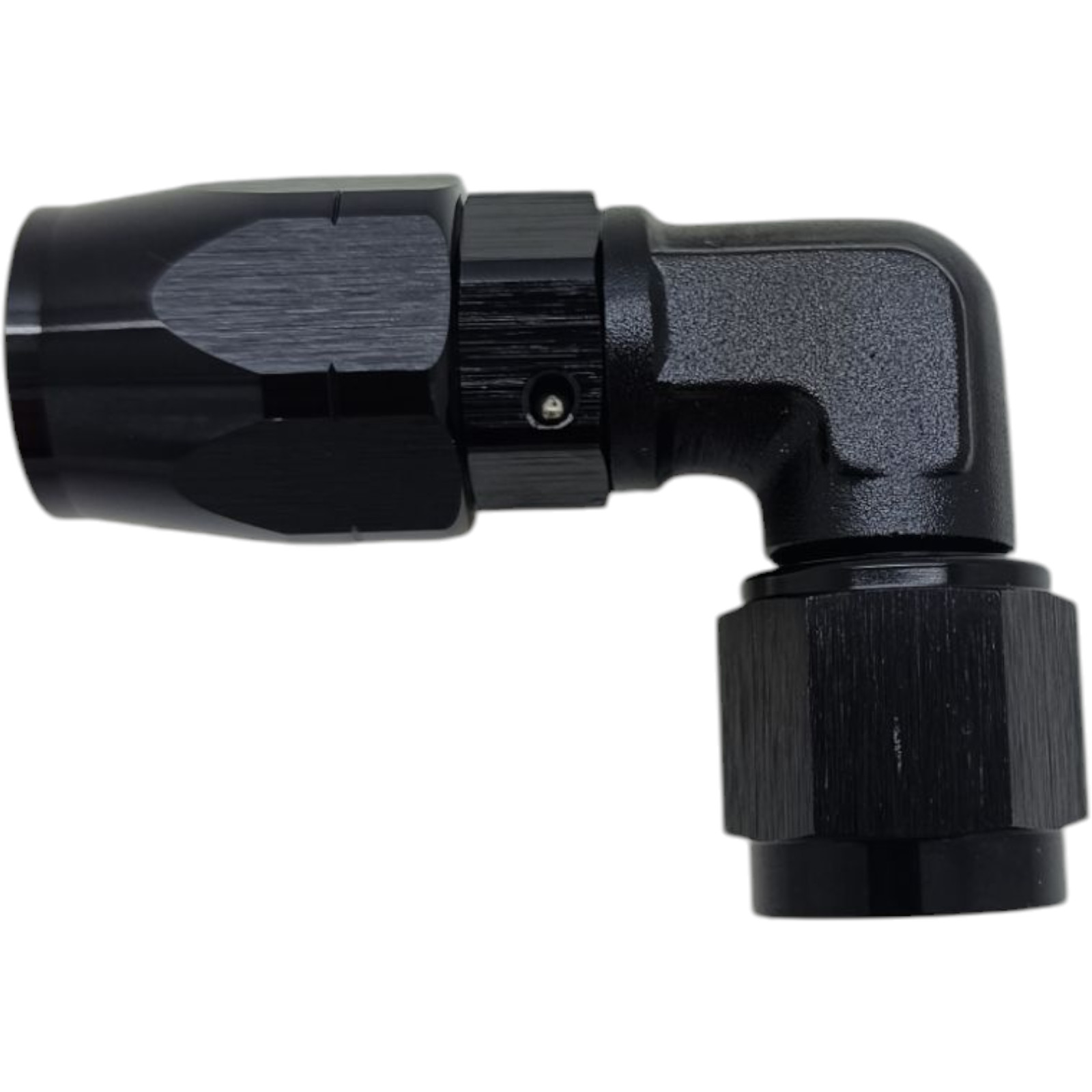 JIC Anschluss 06AN Blockwinkel 90° schwarz  Dash 06 JIC  9/16-18 UNF