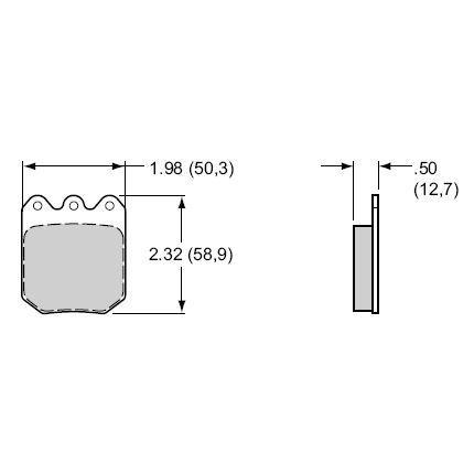 Wilwood Bremsklötze (4 Stück) Smart Pad BP10 für Dynapro 2piston (6812)