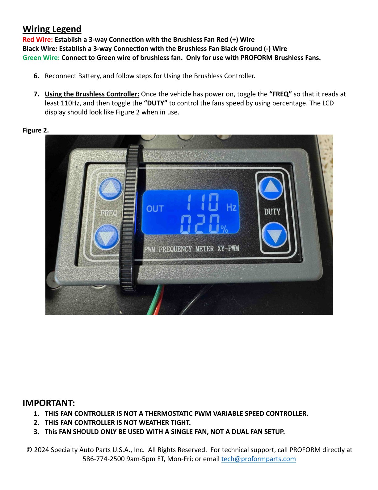 Proform Multi-Speed Controller For Brushless Fans  Für bürstenlose Elektrolüfter