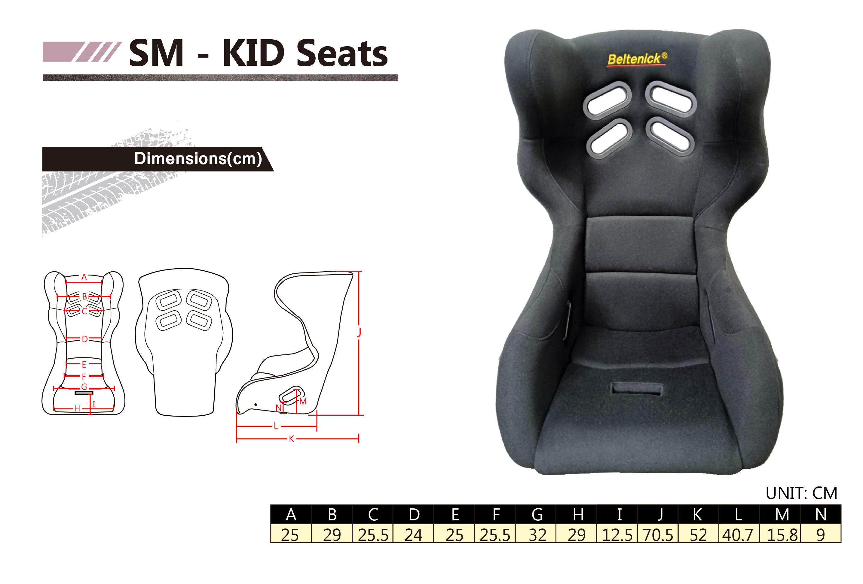 Beltenick Rennsitz Kinder Kids 3 Minibuggy