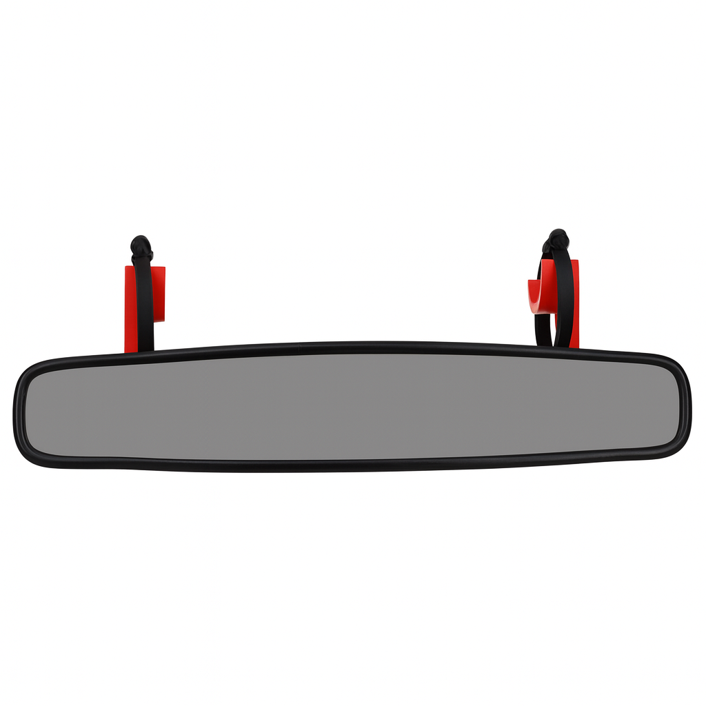 Weitwinkel Innenspiegel 355mm Spiegel Rot incl. Montageset (3D Druck) für 40mm Rohrdurchmesser