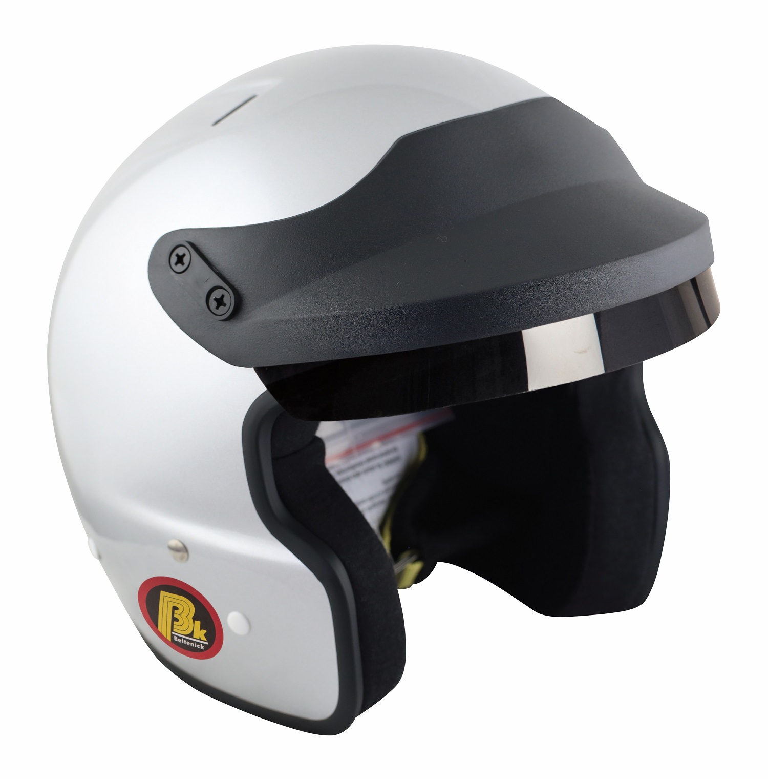Beltenick OF Racing mit M6 Terminals silber Homologation FIA 8859-2015 Jet Helm
