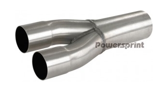 Powersprint Auspuff-Sammler 2x 50 mm Ø auf 1x 63,5 mm Ø  280mm/ 1.5