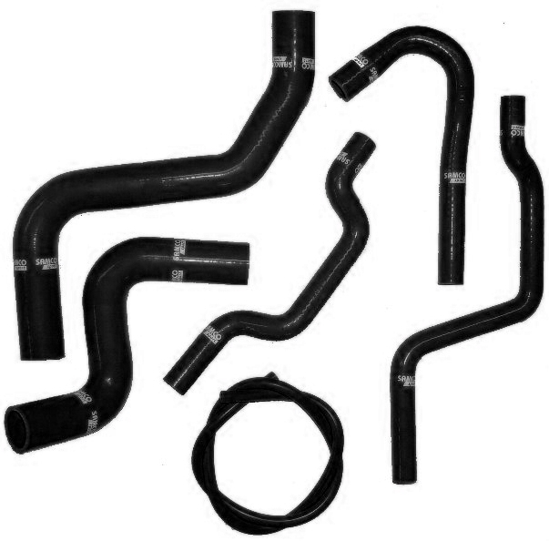 Samco Ford Probe 16v 1994-1995   6-teiliges Kühlwasser-Schlauchkit schwarz