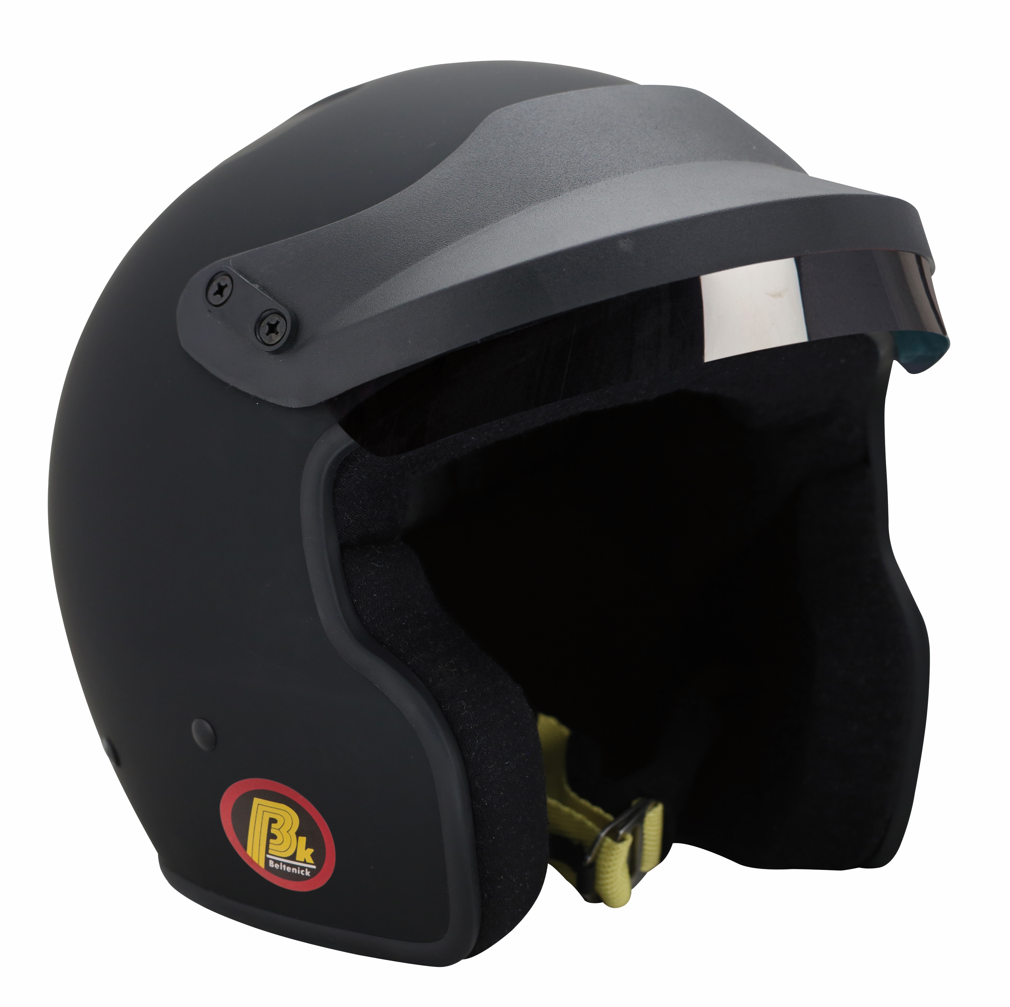 Beltenick OF Racing Jet Helm M6 Terminals  Homologation FIA 8859-2024 schwarz
