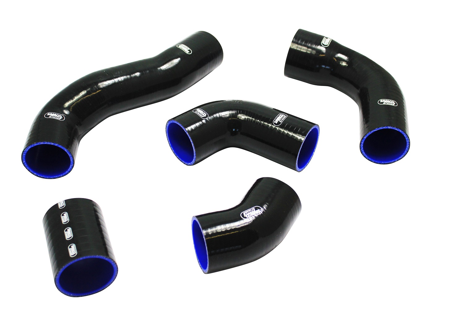 Samco Toyota Supra JZA80 2JZ-GTE 06/96-   5-teiliges Ladeluftsystem schwarz