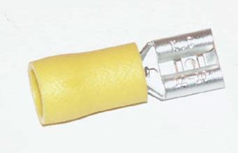 Flachsteckerhülse gelb 6.3mm 4,0-6,0 mm²