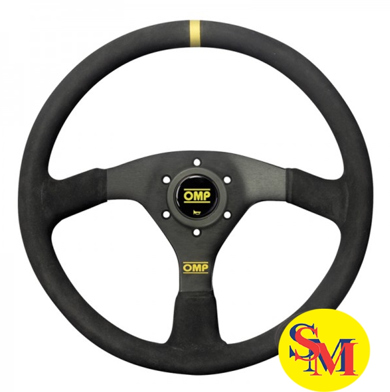 OMP Lenkrad Velocita 380mm Wildleder schwarz Speichen schwarz