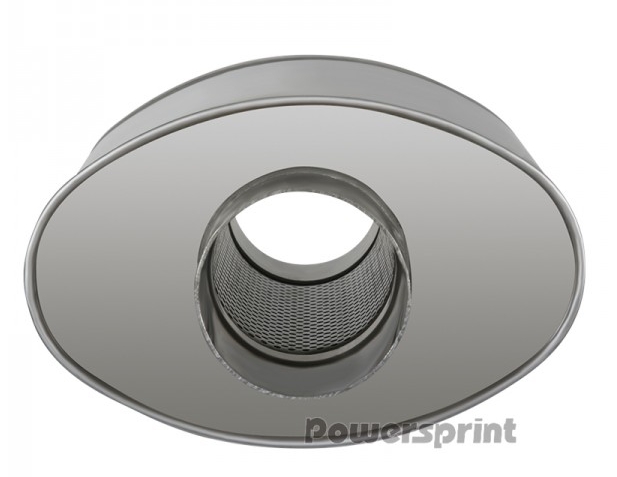 Powersprint Schalldämpfer Short Box  oval Ø 55mm 370 mm Länge