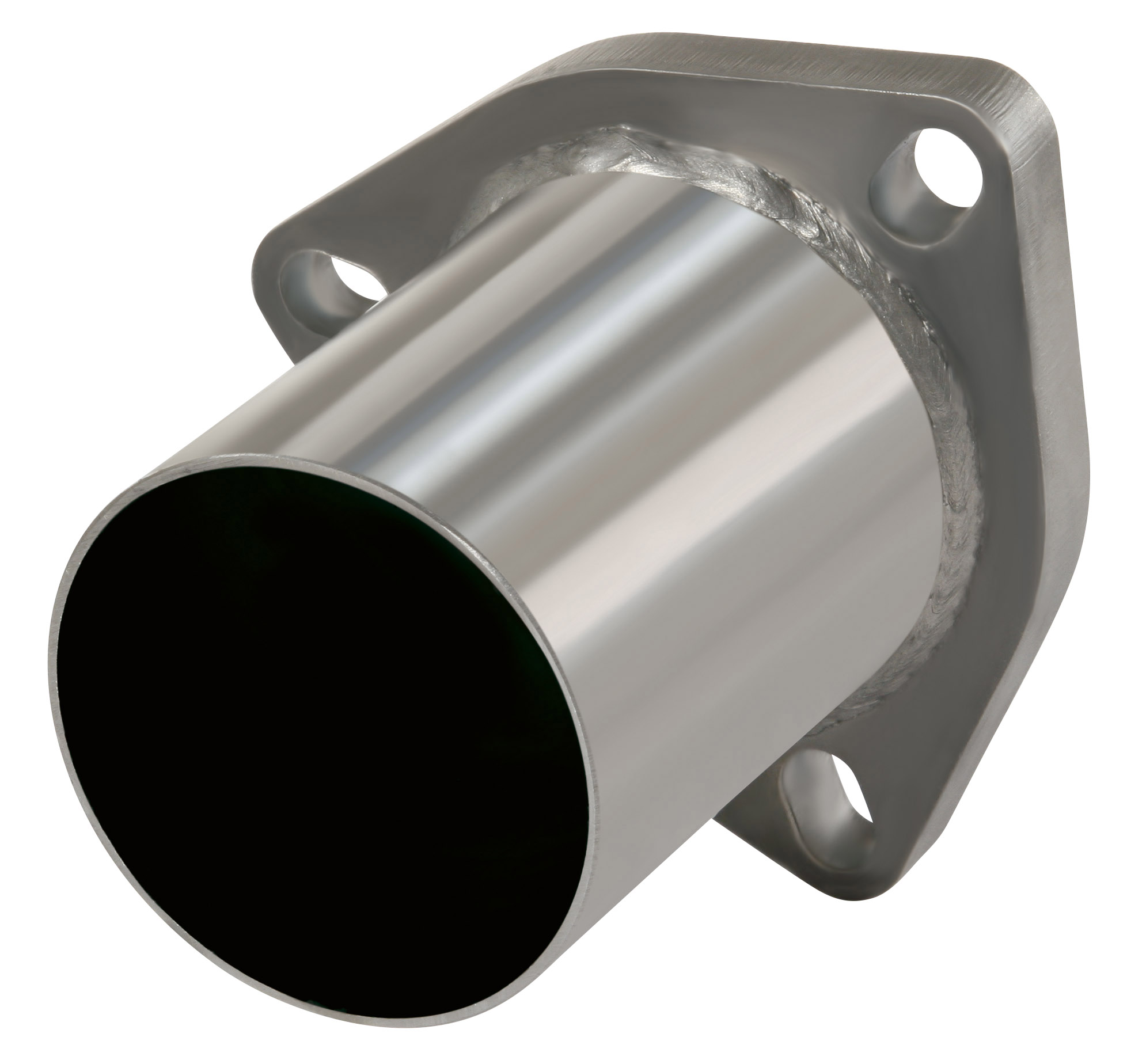 Dreiecks Flansch Rohrverbinder  Ø45 mm 100 mm Länge