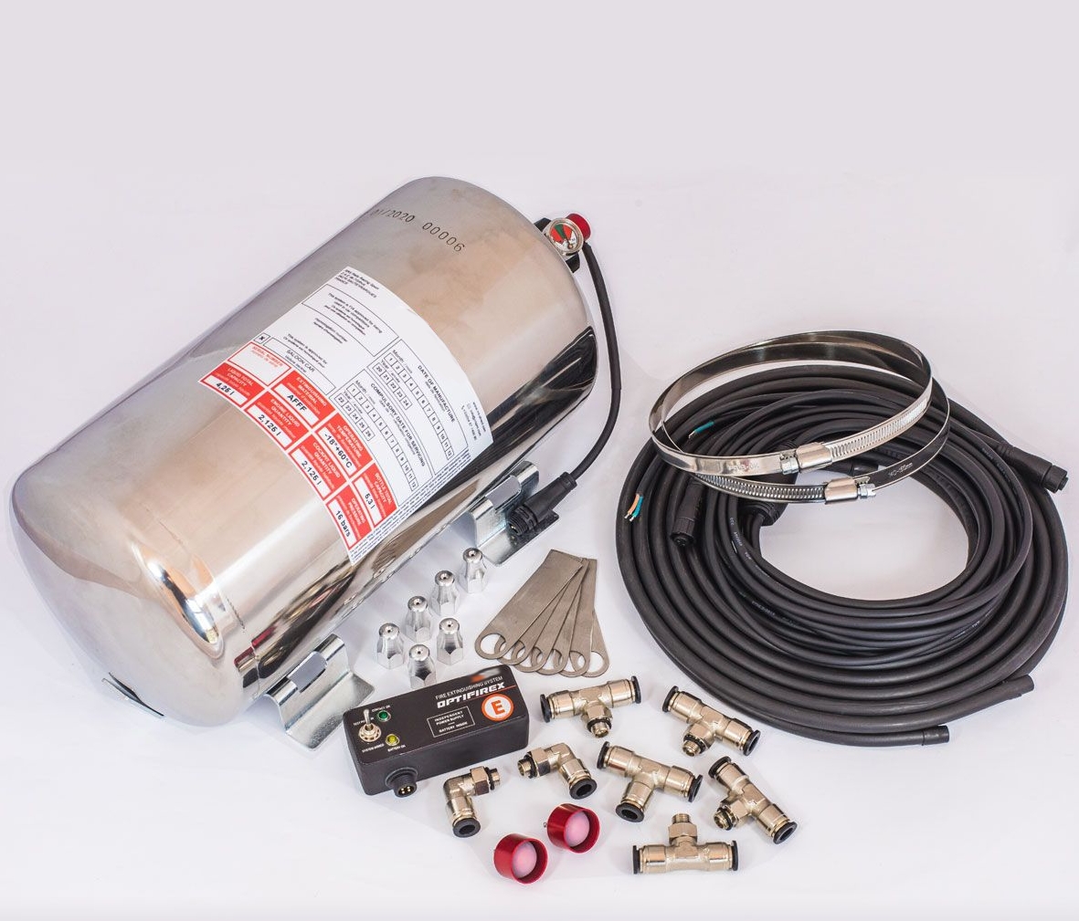 Feuerlöschanlage 4,25 ltr.  Elektrische Auslösung, Alubehälter FIA